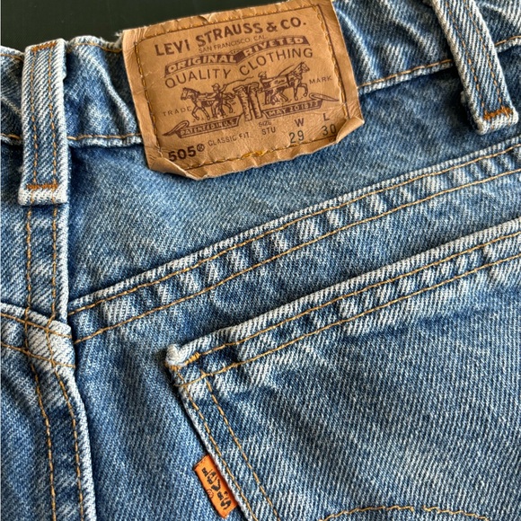 Vintage Levis 505 StudentStraight Leg USA Orange Tab tag 29x3actual W26/L25
